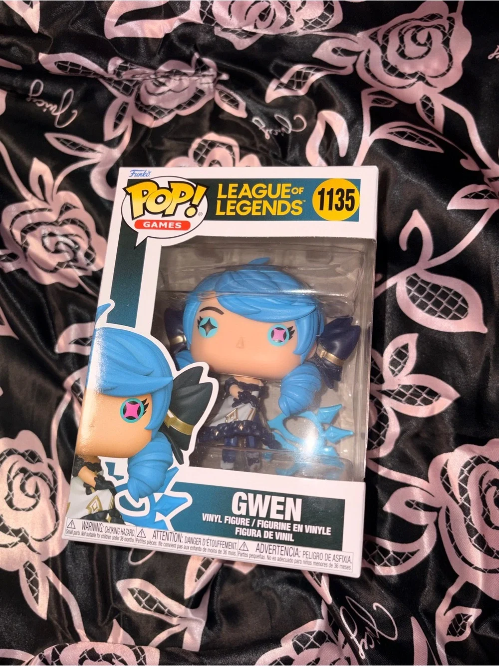 Funko Pop! Games League of Legends Gwen Box Art — Blue, Yellow